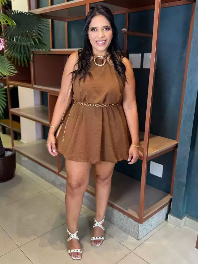 Vestido Macaquinho Plus Size Julieta